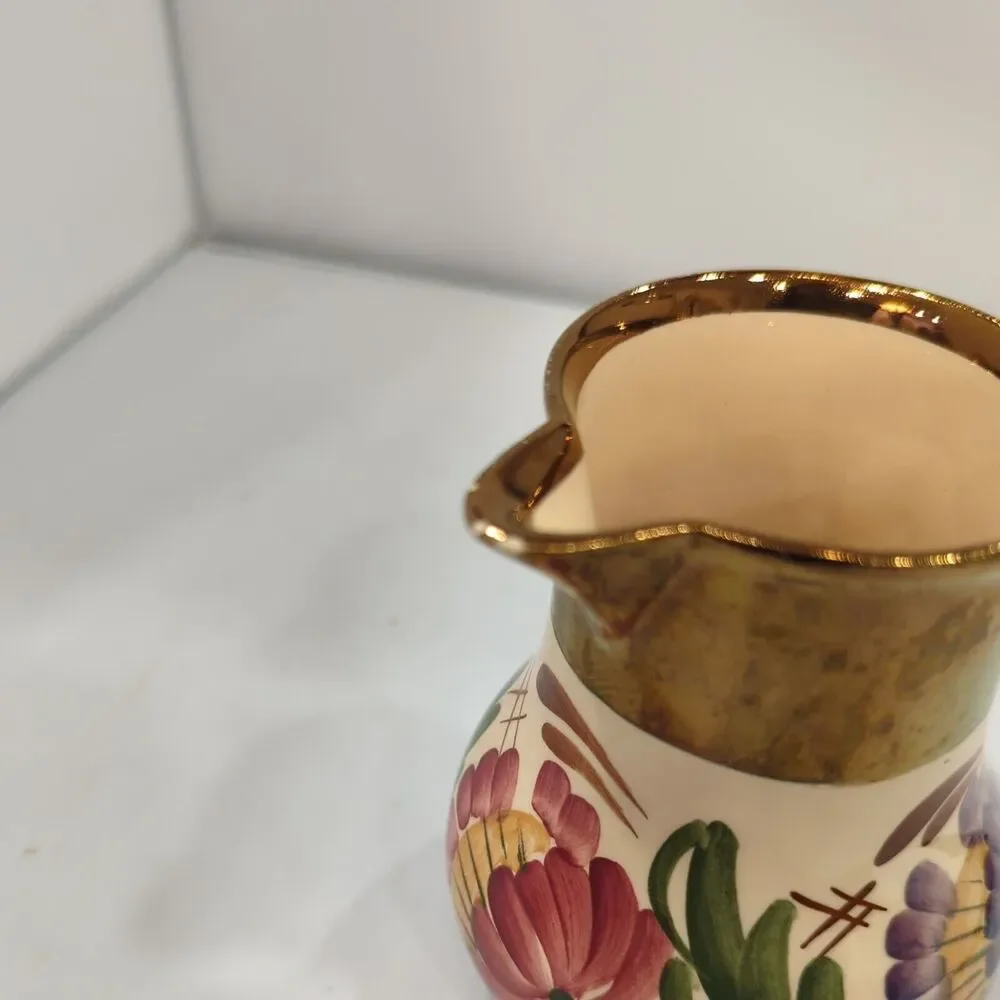 Wade Harvest Ware flower print 4‎ 1/2” Creamer Porcelain